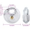 vidaXL Discus Locks with Keys 2 pcs Silver 7 x 2.4 x 7 cm