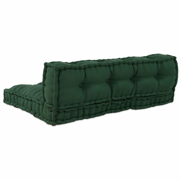 vidaXL Pallet Sofa Cushion Green Fabric
