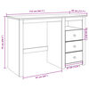 vidaXL Desk PANAMA 112x45x75 cm Solid Wood Pine