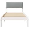 vidaXL Bed frame White and light grey 75 x 190 cm Solid pine wood