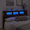 vidaXL LED Headboard Brown Oak 180x18,5x103,5 cm Engineered Wood