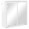 vidaXL Bathroom Furniture Set 3 pcs High Gloss White Engineered Wood