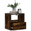 vidaXL Wall-mounted Bedside Cabinet Smoked Oak 40x31x39.5 cm