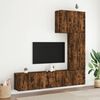 vidaXL 5 Piece TV Wall Units Smoked Oak Engineered Wood