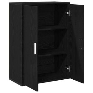 vidaXL Sideboard Black Oak 60 x 31 x 84 cm Engineered Wood