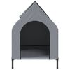 vidaXL Dog House Light Grey Oxford Fabric and Steel