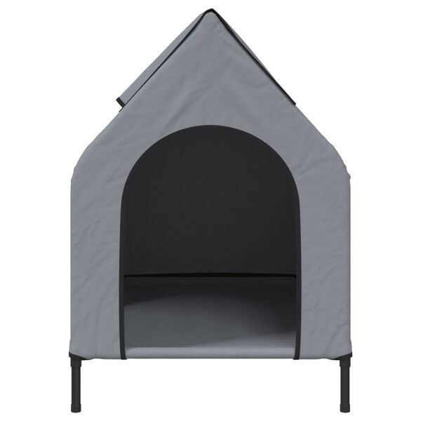 vidaXL Dog House Light Grey Oxford Fabric and Steel