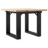 vidaXL Coffee Table O-Frame 50x50x35 cm Solid Wood Pine and Steel