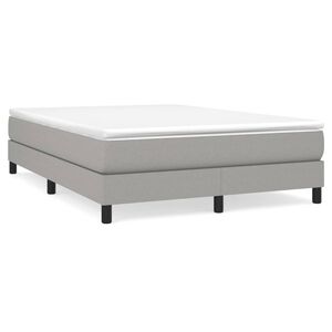 vidaXL Box Spring Bed Frame Light Grey Double Fabric (UK/IE/FI/NO only)