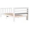 vidaXL Bed Frame without Mattress White 75x190 cm Small Single Solid Wood Pine