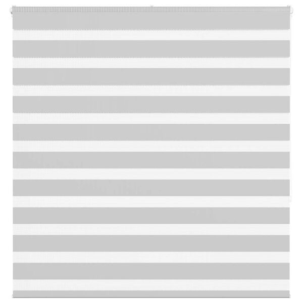 vidaXL Zebra Blind Light Grey 140x150 cm Fabric Width 135.9 cm Polyester