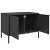vidaXL TV Cabinet Black 68x39x50.5 cm Steel