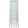vidaXL Gabion Raised Bed Silver 90 x 50 x 150 cm Galvanised Steel