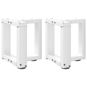 vidaXL Coffee Table Legs T-Shaped&nbsp;2 pcs White 30x25x(30-31) cm Steel