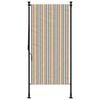 vidaXL Outdoor Roller Blind Yellow and White 120x270 cm Fabric&Steel