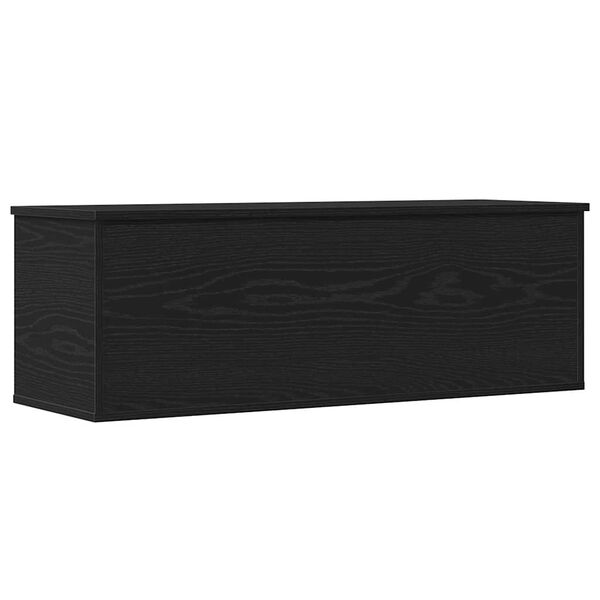 vidaXL Storage Box Black Oak 102 x 35 x 35 cm Engineered Wood