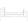 vidaXL Bed Frame without Mattress White Metal 200x200 cm