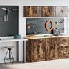 vidaXL Garage Cabinets 2 pcs Smoked Oak Engineered Wood