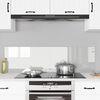 vidaXL Kitchen Backsplash 2 pcs Transparent 70 x 40 cm Tempered Glass