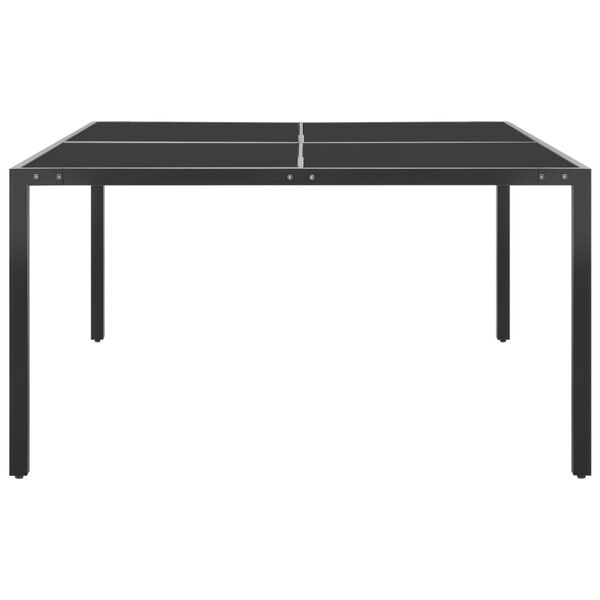vidaXL Garden Table Anthracite 130x130x72 cm Steel and Glass