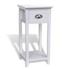 vidaXL Nightstand with 1 Drawer White