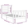vidaXL Bed Frame without Mattress White Solid Wood 90x190 cm Single