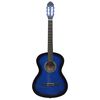 vidaXL Classical Guitar for Beginner with Bag Blue 4/4 39"
