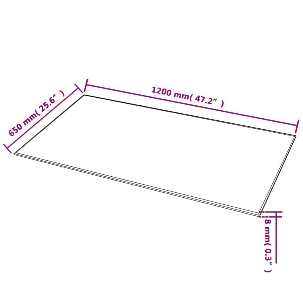 Tempered glass table top rectangle top