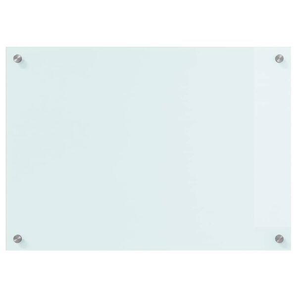 vidaXL Kitchen Backsplash White 70 x 50 cm Tempered Glass