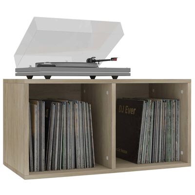 vidaXL Vinyl Storage Box Sonoma Oak 71x34x36 cm Chipboard