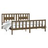 vidaXL Bed Frame without Mattress Brown Solid Wood Pine Super King Size
