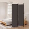 vidaXL 4-Panel Room Divider Brown 200x220 cm Fabric