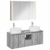 vidaXL Bathroom Cabinet Set 4 pcs Grey Sonoma Engineered Wood