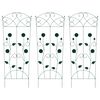 vidaXL Garden Fence 3 pcs Green 112 x 40 cm Steel