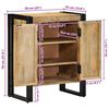 vidaXL Shoe Cabinet with Shelf Black 30 x 30 x 40 cm Solid Mango wood