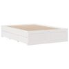 vidaXL Bed Frame without Mattress with Drawers White 140x200 cm Solid Wood Pine