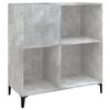 vidaXL Record Cabinet Concrete Grey 84.5x38x89 cm Engineered Wood