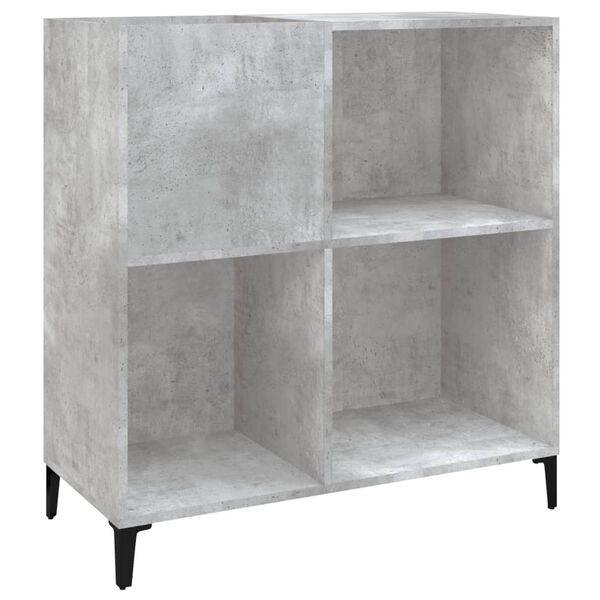 vidaXL Record Cabinet Concrete Grey 84.5x38x89 cm Engineered Wood