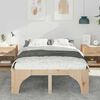 vidaXL Bed Frame Brown 140 x 190 cm Solid Pine Wood