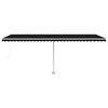 vidaXL Freestanding Manual Retractable Awning 600x350 cm Anthracite