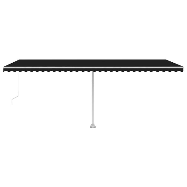 vidaXL Freestanding Manual Retractable Awning 600x350 cm Anthracite