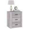 vidaXL Bedside Cabinet Grey Sonoma 50x36x60 cm Engineered Wood
