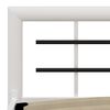 vidaXL Bed Frame White and Black Metal 90x200 cm