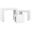 vidaXL Nesting Coffee Tables 3 pcs High Gloss White Engineered Wood