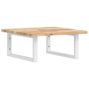 vidaXL Basin Shelf Wall Mounted Steel and Solid Wood Acacia