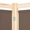 vidaXL 5-Panel Room Divider Brown 200x170x4 cm Fabric