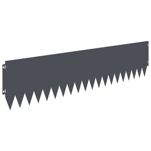 vidaXL Lawn Edging 10 pcs 103 x 25 cm Steel Anthracite
