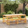 vidaXL Garden Dining Set 3 pcs Brown Solid Acacia Wood
