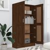 vidaXL Book Cabinet Brown Oak 82.5x30.5x150 cm Engineered Wood