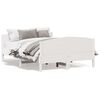 vidaXL Bed Frame without Mattress White 120x190 cm Small Double Solid Wood Pine